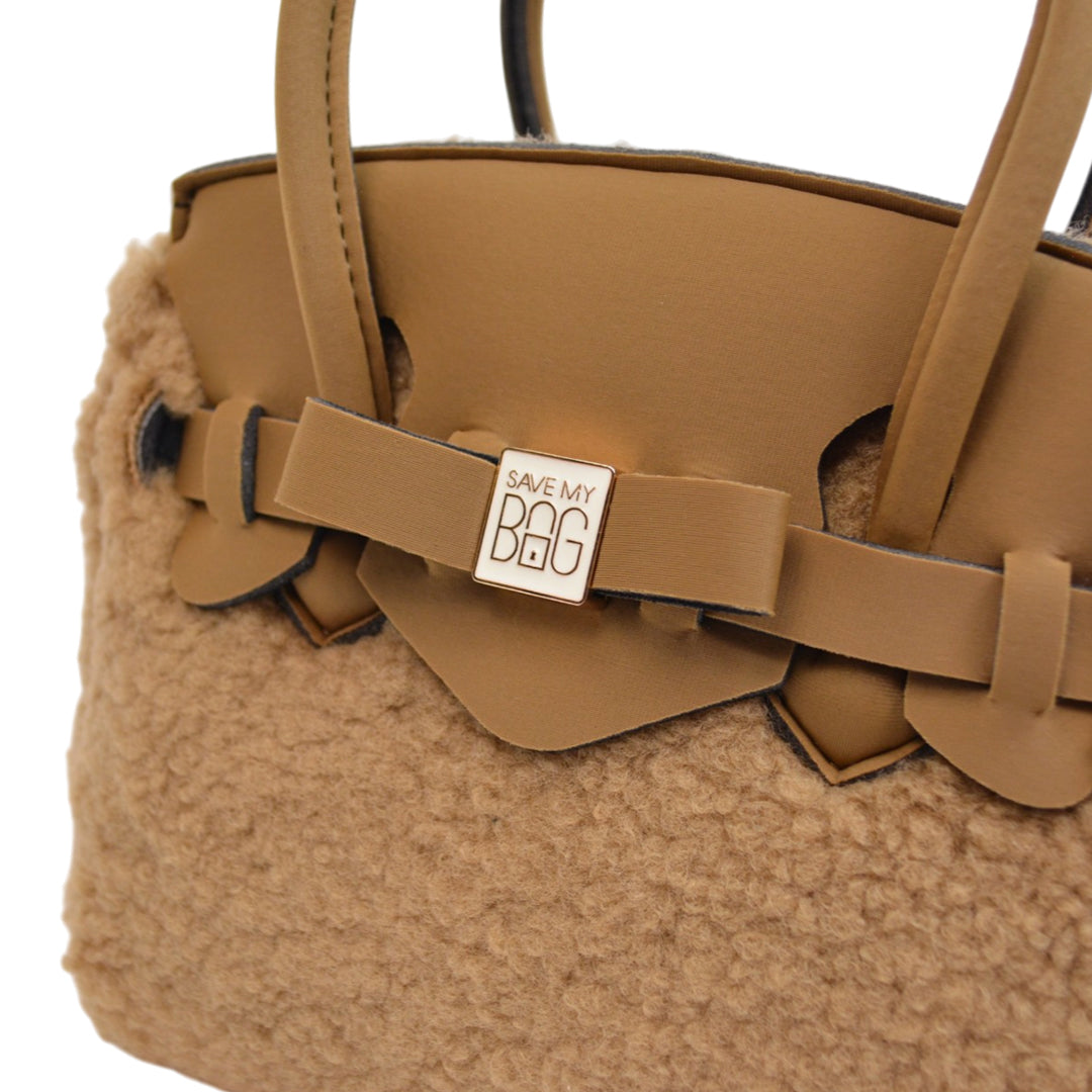 【MISS ECO FUR LYCRA】-S CAMEL