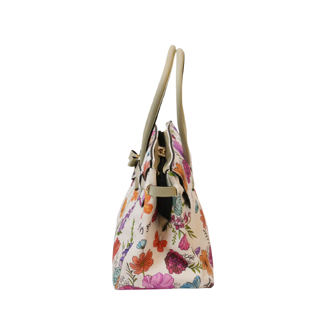 【MISS CANVAS FLORAL】-L COMBI-BEIGE