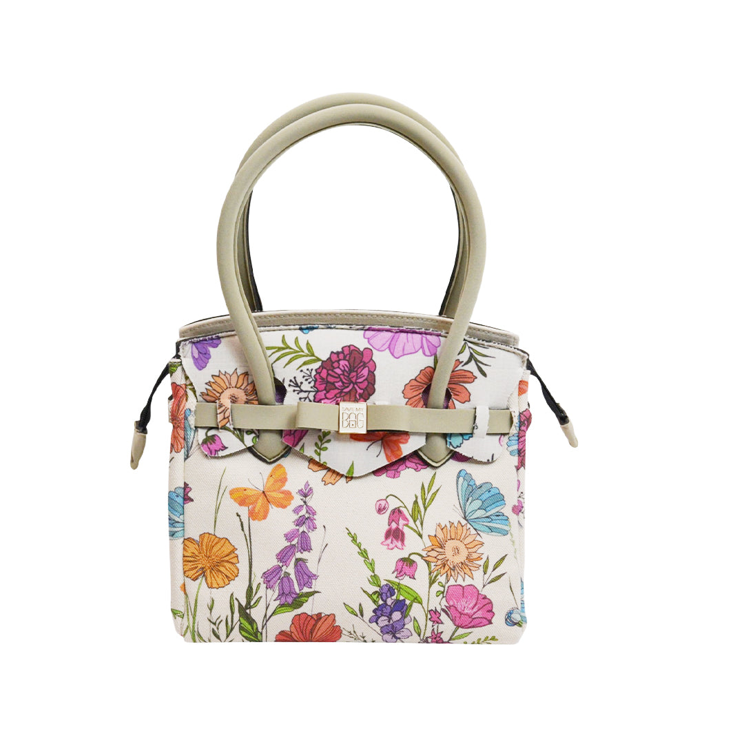 【MISS CANVAS FLORAL】-M COMBI-BEIGE