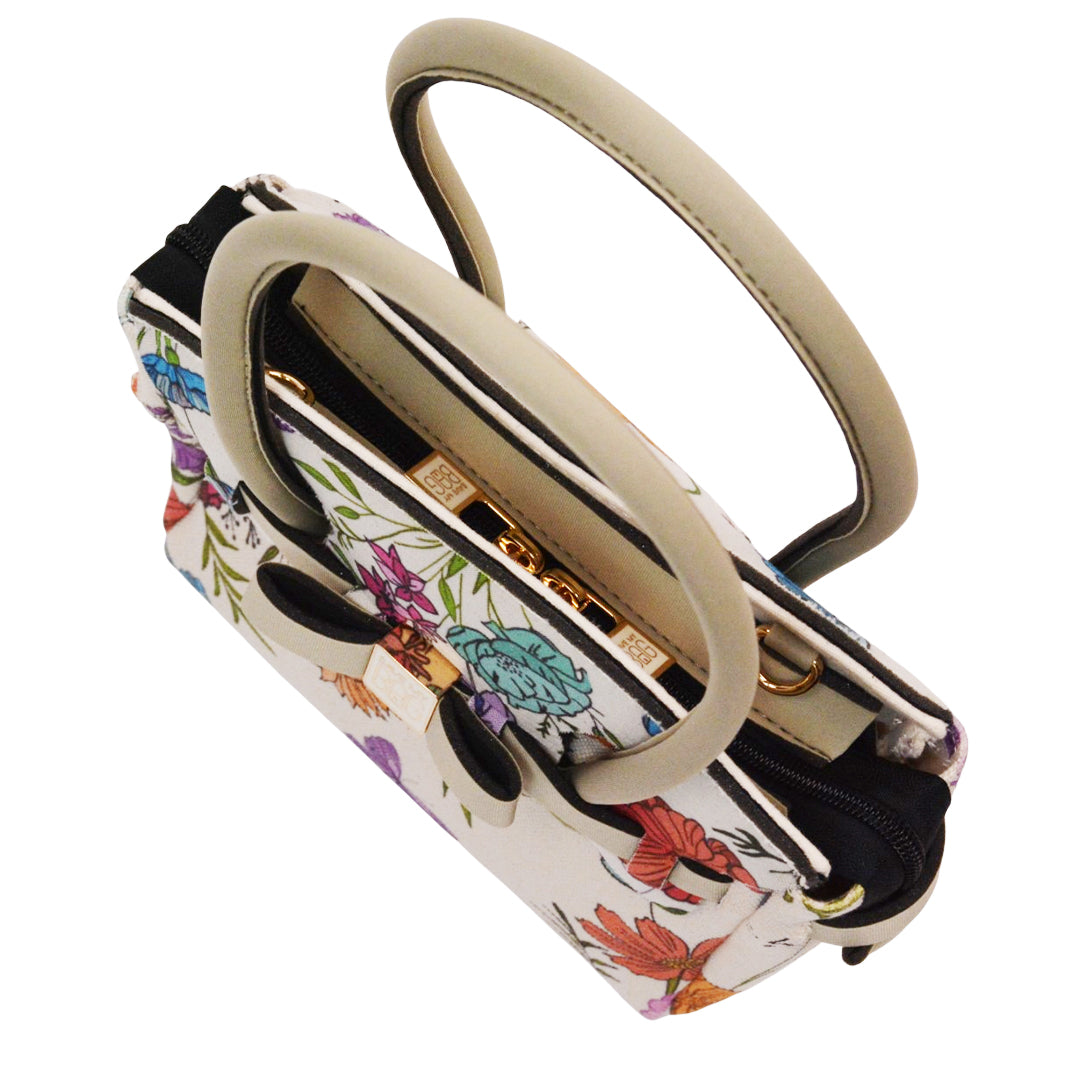 【MISS CANVAS FLORAL】-S COMBI-BEIGE