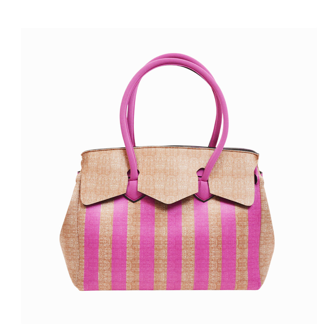 【MISS LYCRA STRIPED】-L FUXIA