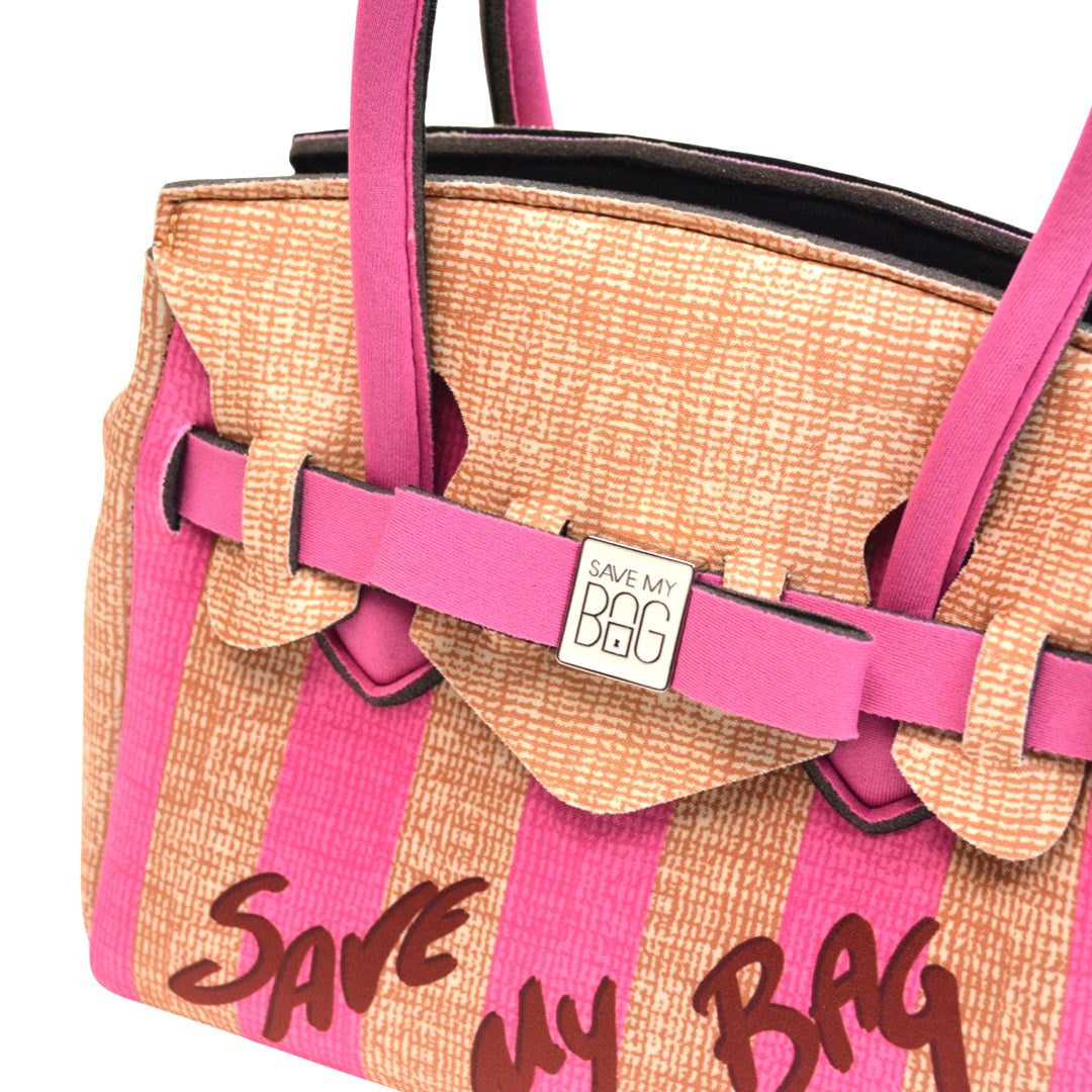 【MISS LYCRA STRIPED】-S FUXIA