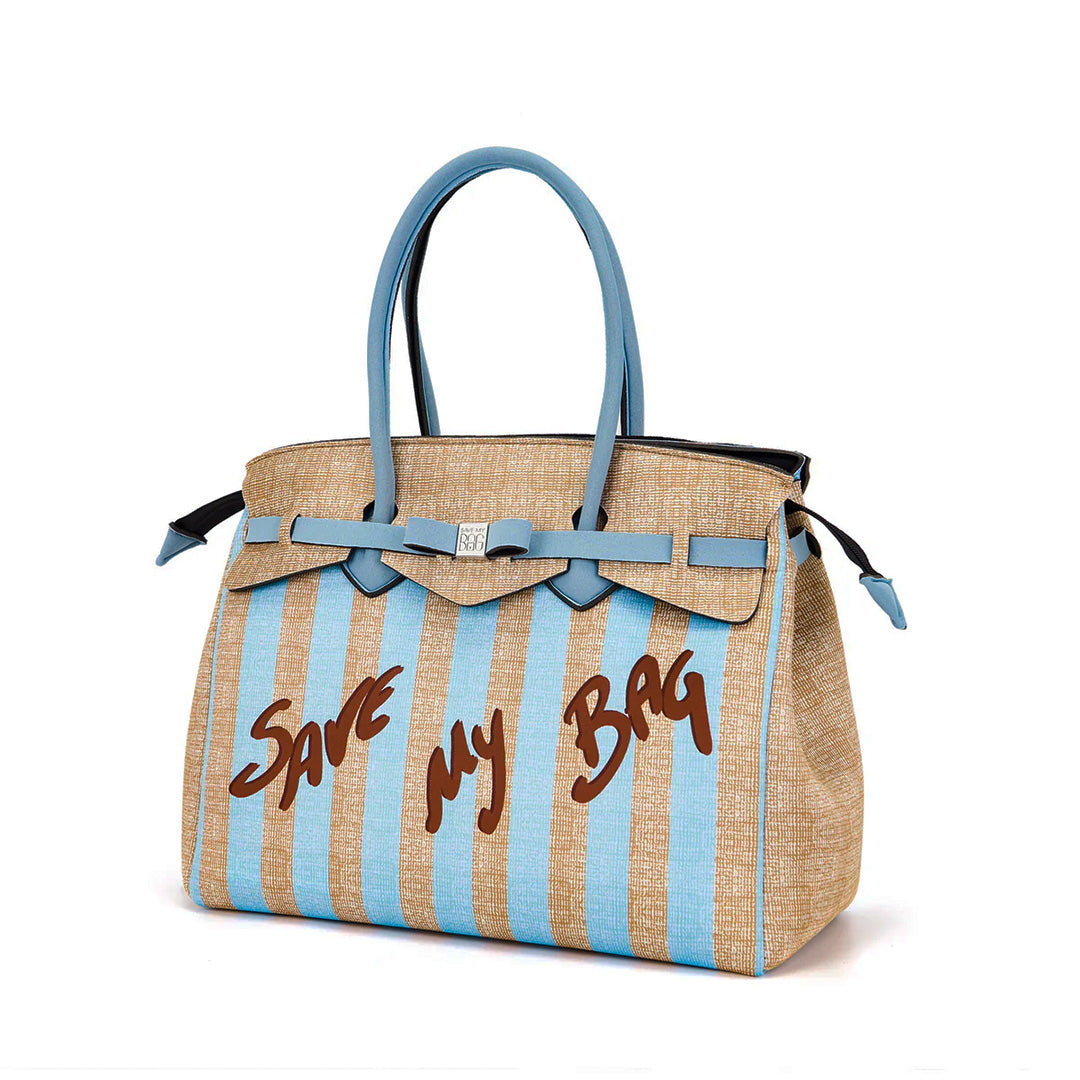 【MISS LYCRA STRIPED】-XL AZZURRO