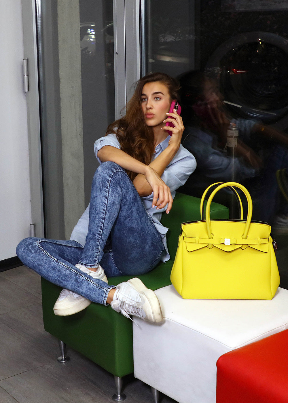 イタリア製 SAVE MY BAG レオパード ハンドバッグ セーブマイバッグ 限定カラー SAVE MY BAG セーブマイバッグ レオパード×ピンク