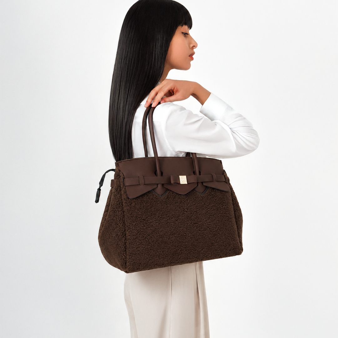 【MISS ECO FUR LYCRA】-L DARK BROWN