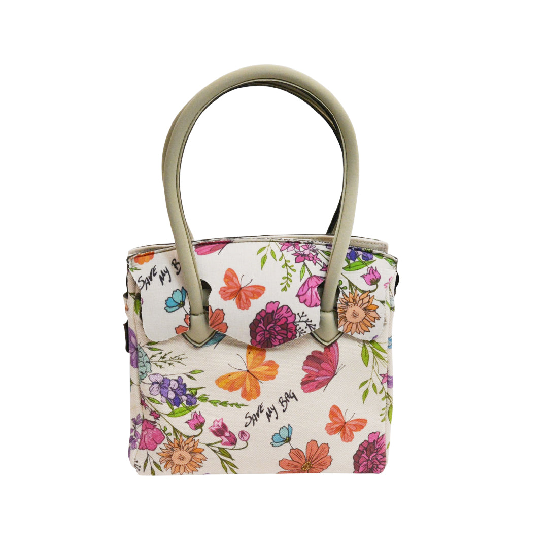 【MISS CANVAS FLORAL】-M COMBI-BEIGE
