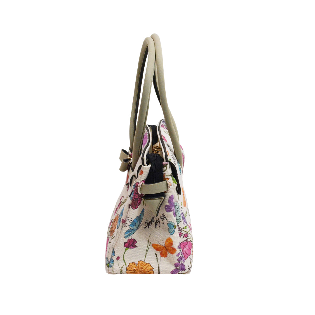 【MISS CANVAS FLORAL】-M COMBI-BEIGE