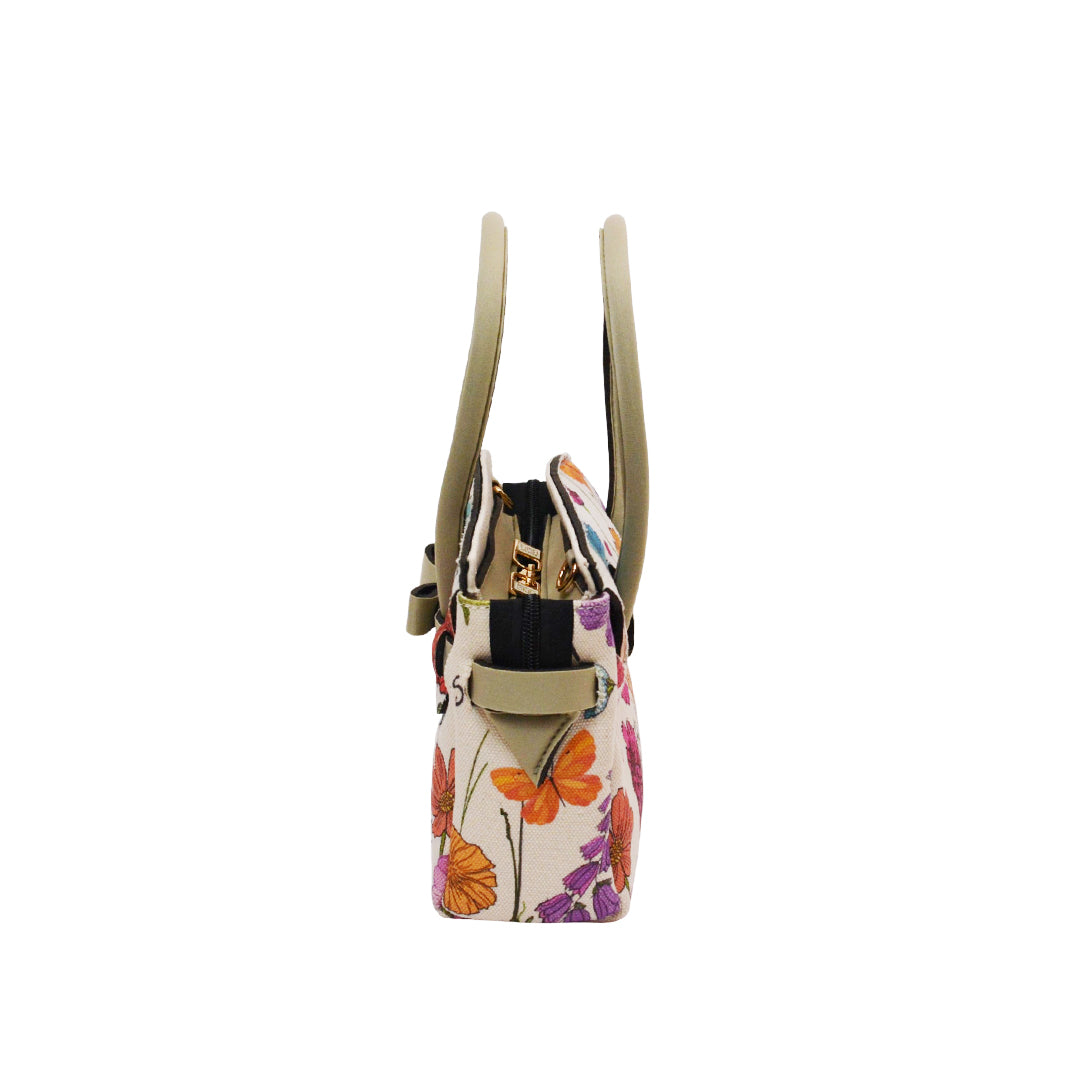 【MISS CANVAS FLORAL】-S COMBI-BEIGE