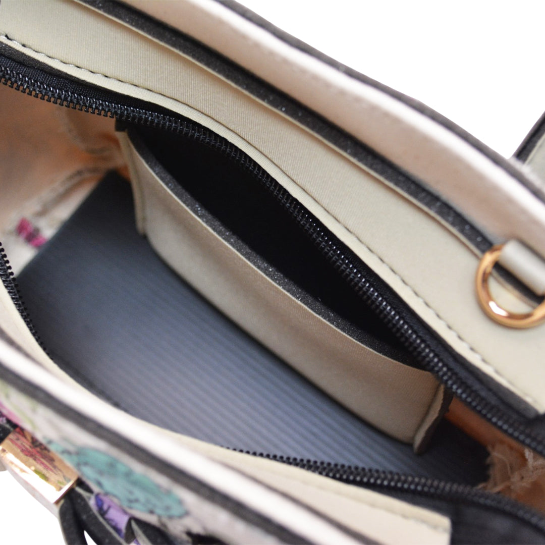 【MISS CANVAS FLORAL】-S COMBI-BEIGE