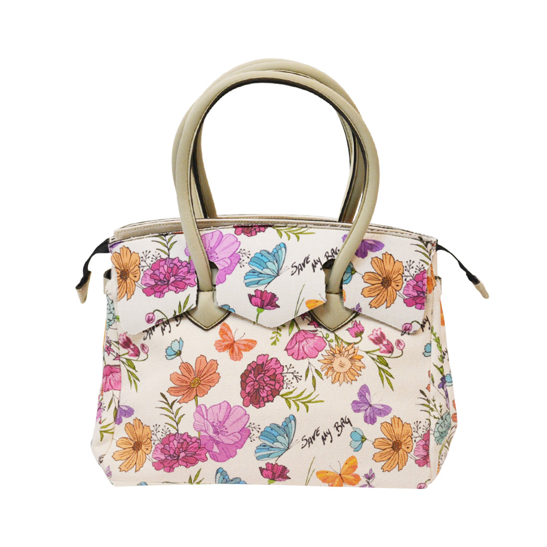 【MISS CANVAS FLORAL】-XL COMBI-BEIGE