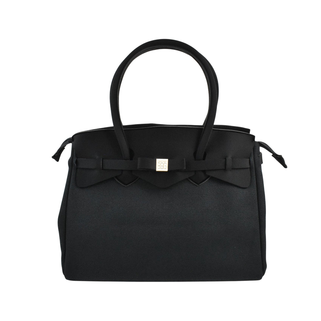 OUTLET】SAVE MY BAG MISS CANVAS/LYCRA -L BLACK