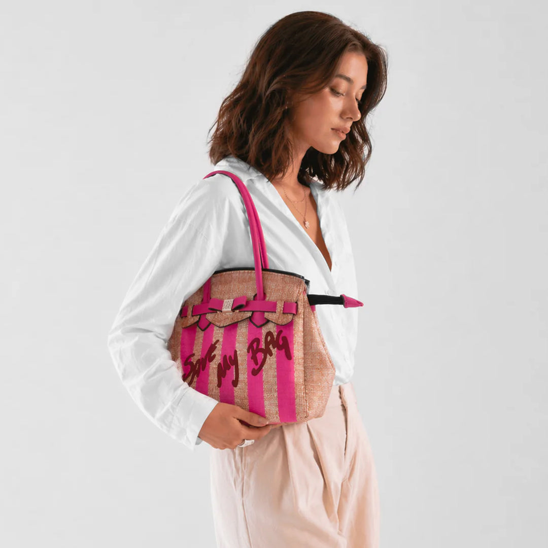 【MISS LYCRA STRIPED】-M FUXIA