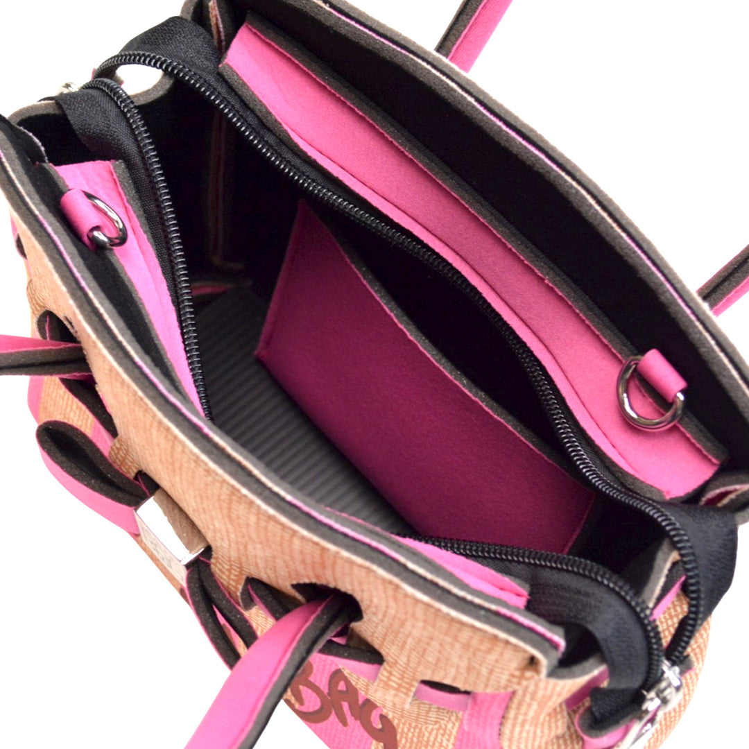 【MISS LYCRA STRIPED】-S FUXIA