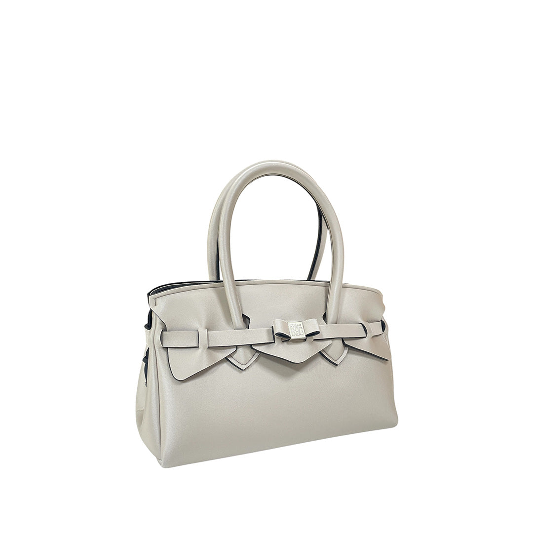 セーブマイバッグ　ハンドバッグ　白