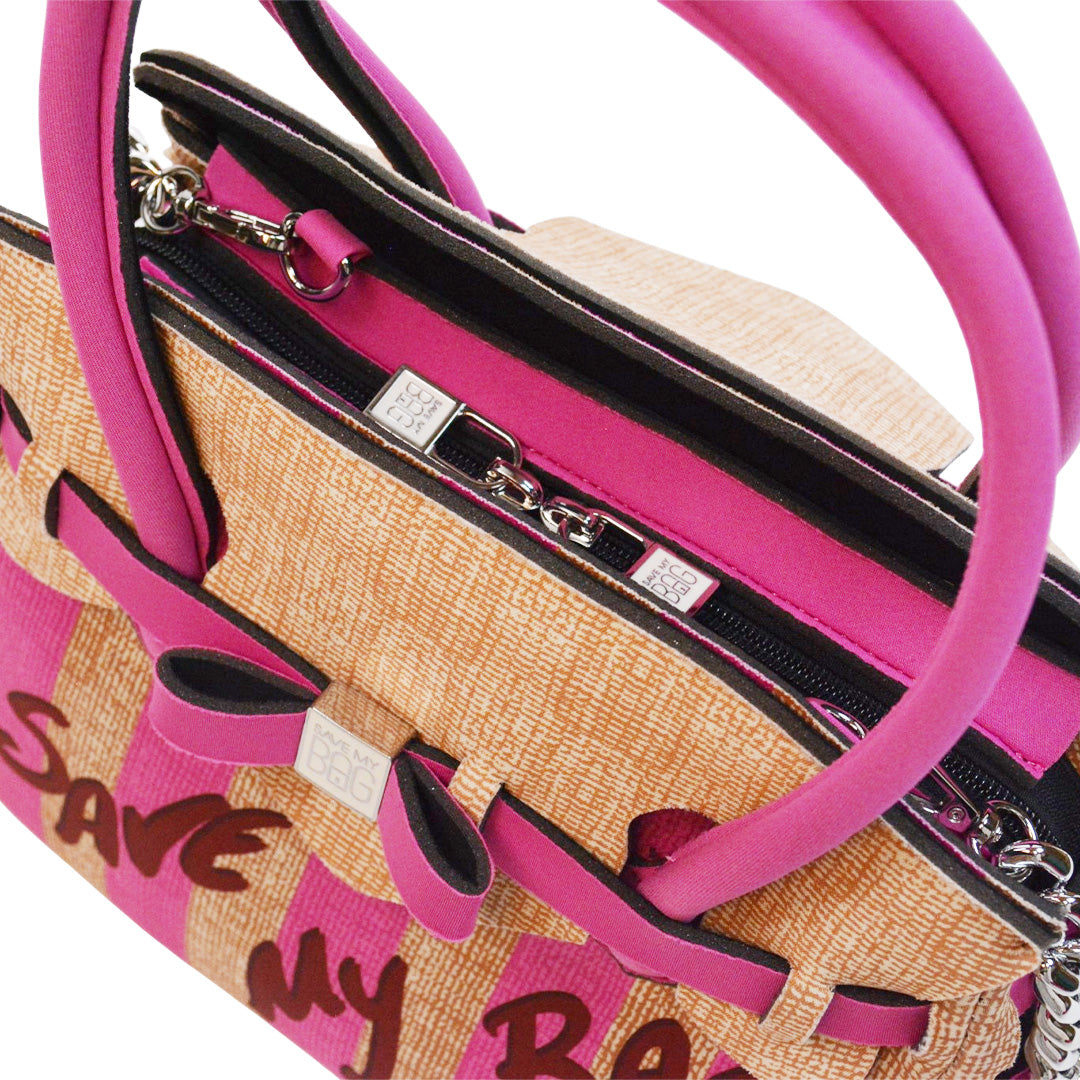 【MISS LYCRA STRIPED】-M FUXIA