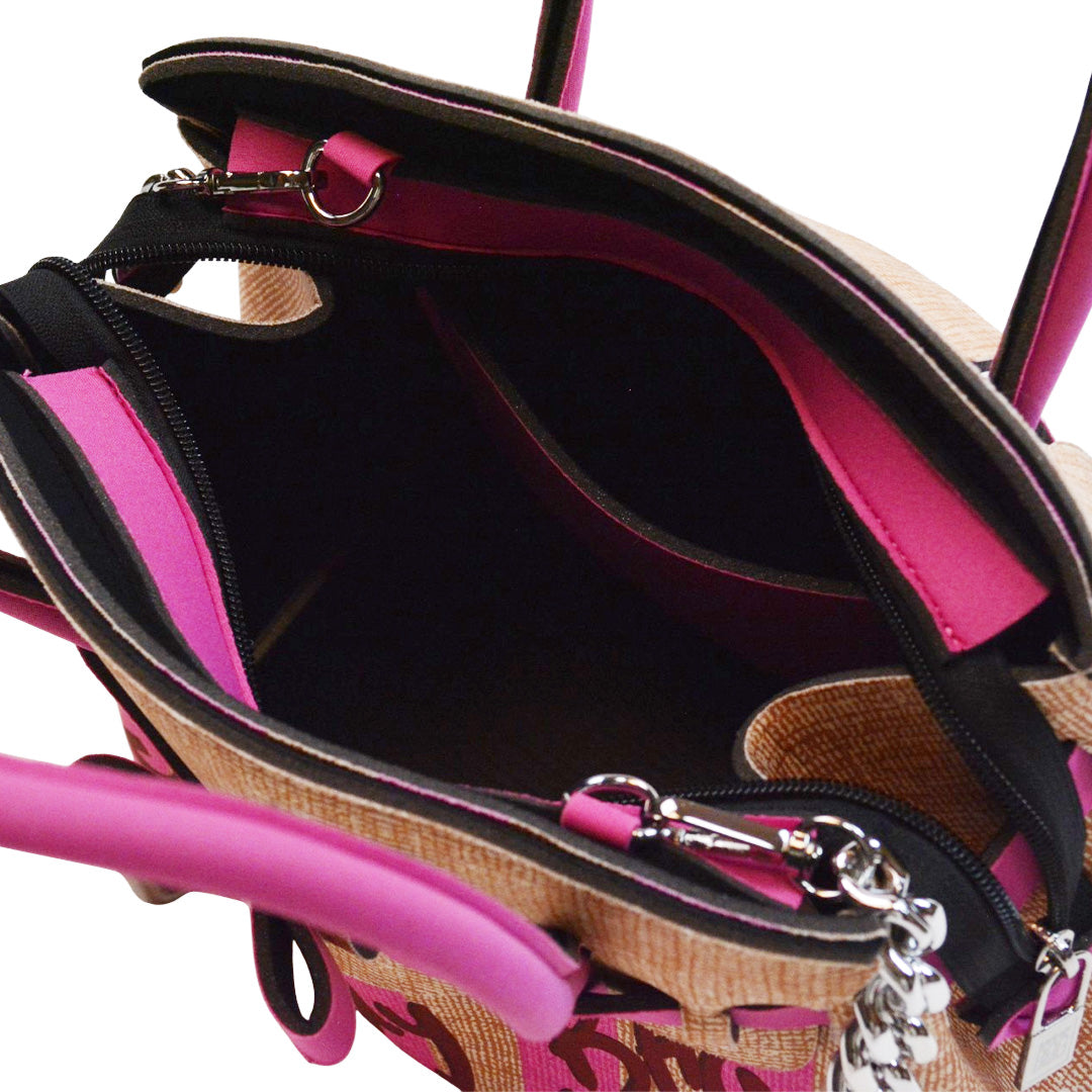 【MISS LYCRA STRIPED】-M FUXIA