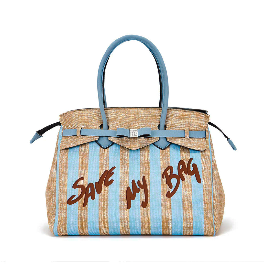 【MISS LYCRA STRIPED】-XL AZZURRO