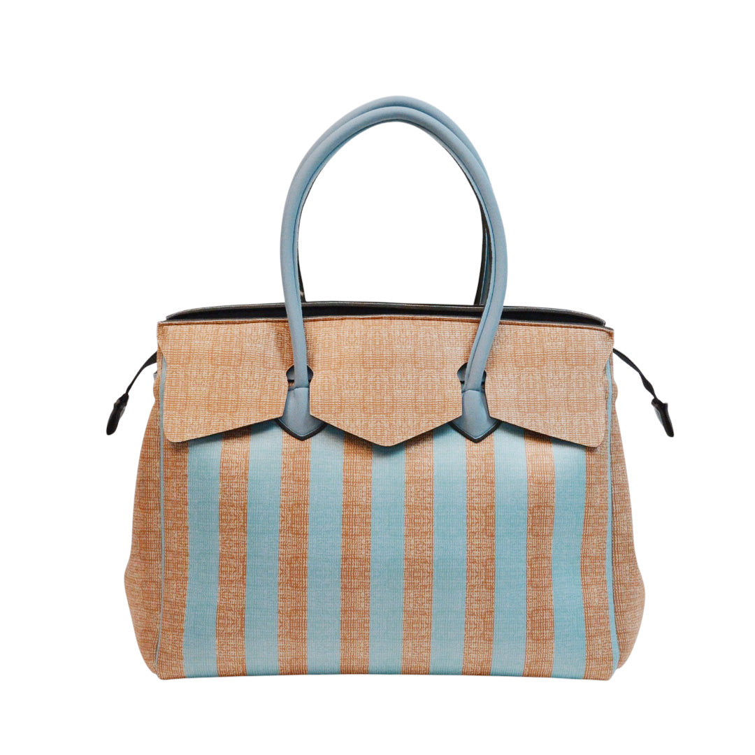 【MISS LYCRA STRIPED】-XL AZZURRO